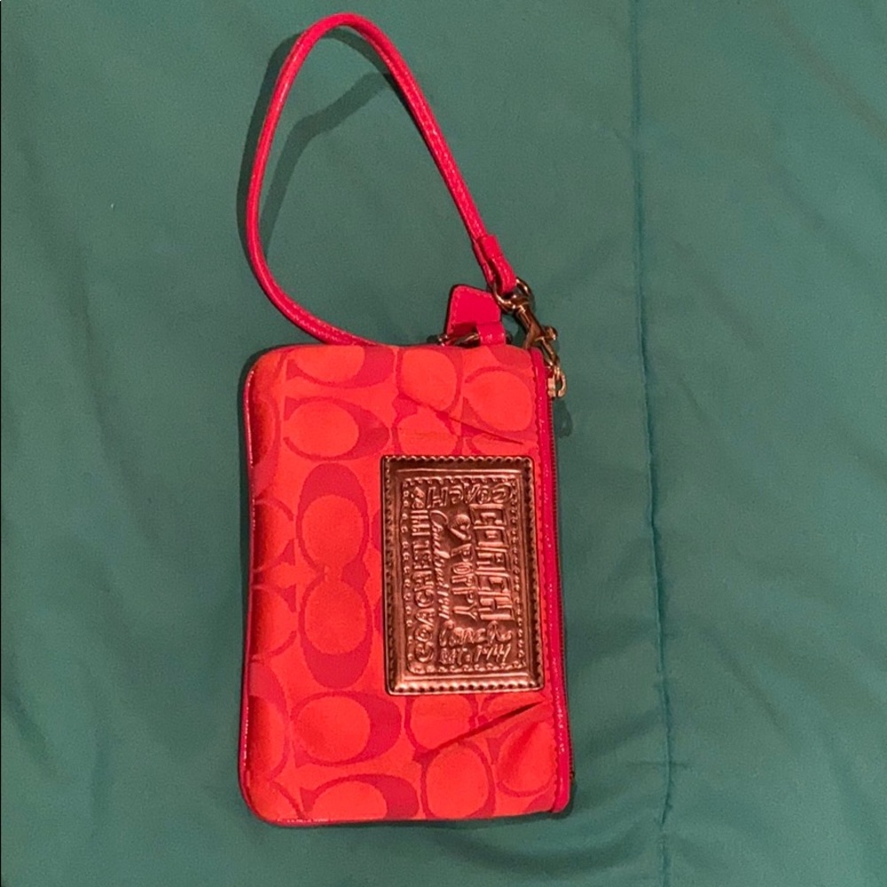 Coach Poppy pink wallet